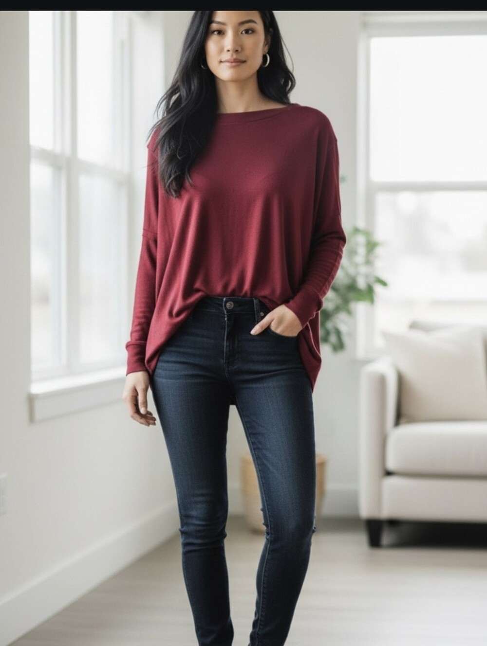 LuLaRoe " Nora" Boat Neck Long Sleeve Crewneck Sweater- Brushed Hacci-Med